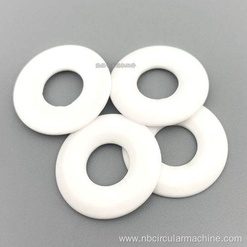 Macroporous ceramics yarn feeder magnetic tension disc